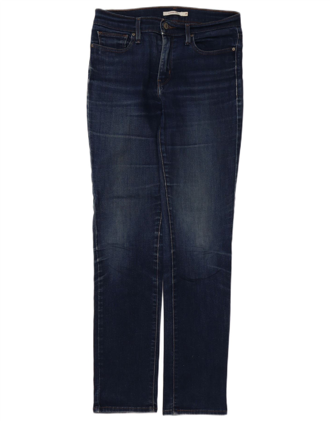 LEVI'S Damen Slim Slim Jeans W29 L32 Blaue Baumwolle