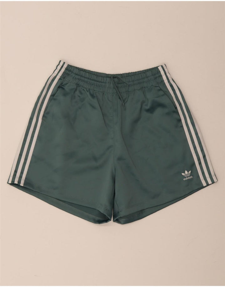 Adidas Damen Sportshorts UK 14 Mittelgrünes Polyester