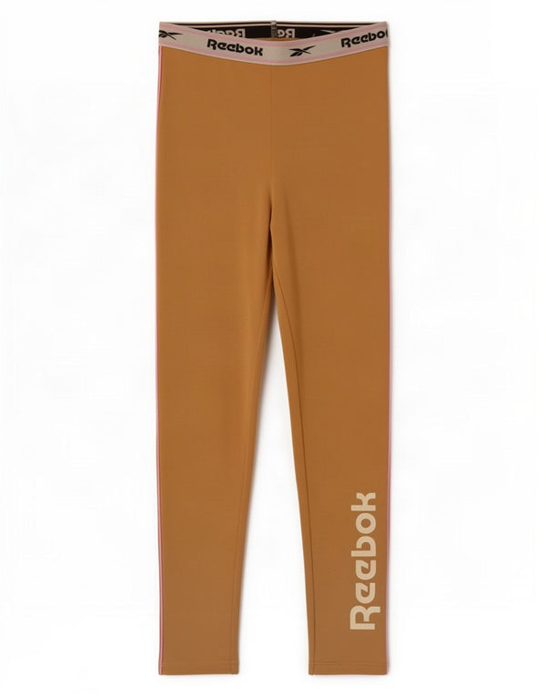 Reebok Grafik-Leggings für Mädchen, 8–9 Jahre, Beige, Colourblock-Polyester