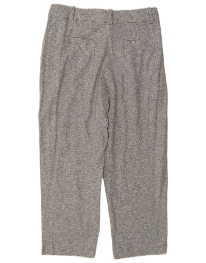 MASSIMO DUTTI Damen Hose mit Zapfen, kurz geschnitten, EU 42, Größe L, W32, L25, Grau