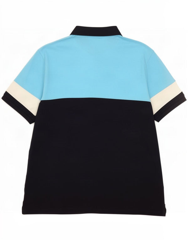 Marks & Spencer Herren-Poloshirt in limitierter Auflage, XL, Blau, Colourblock-Baumwolle