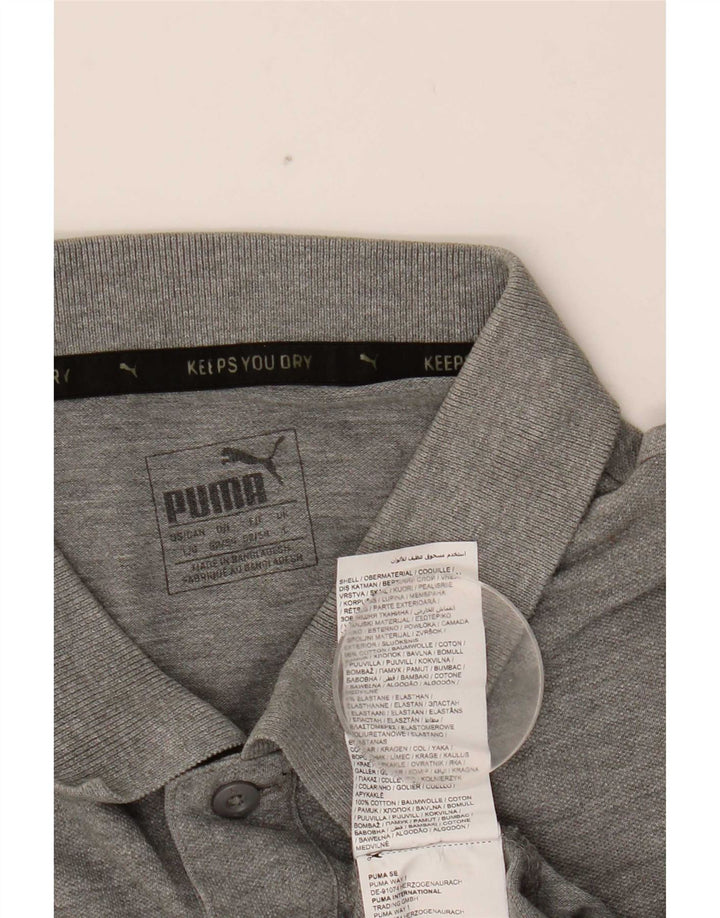 Puma Herren Poloshirt Große graue Baumwolle