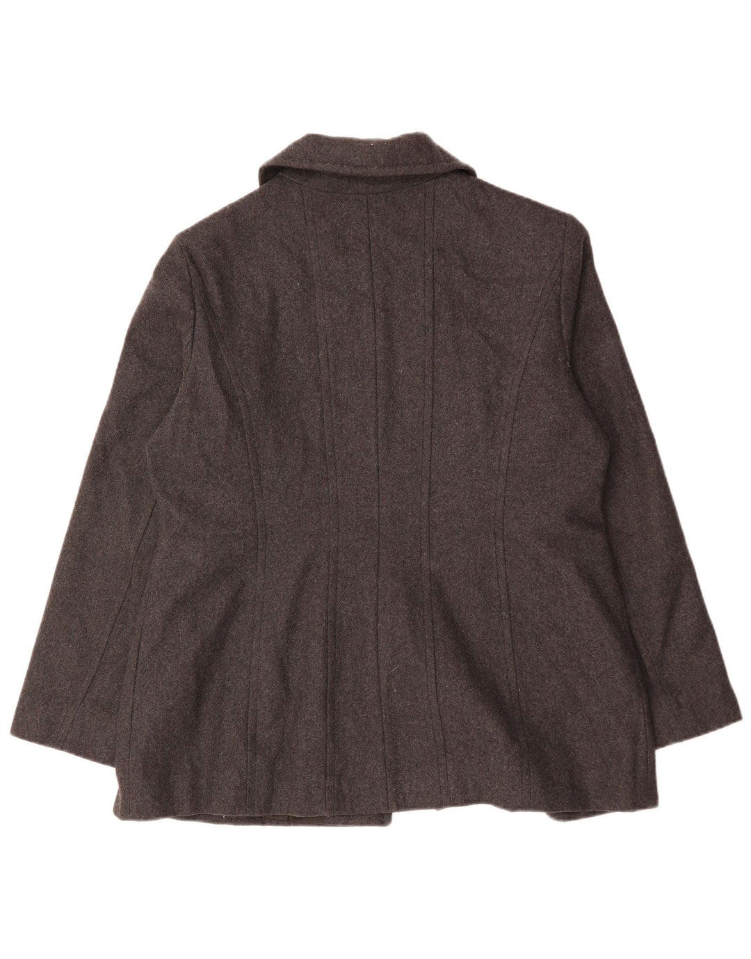 London Fog Damenmantel UK 18 XL Graue Wolle