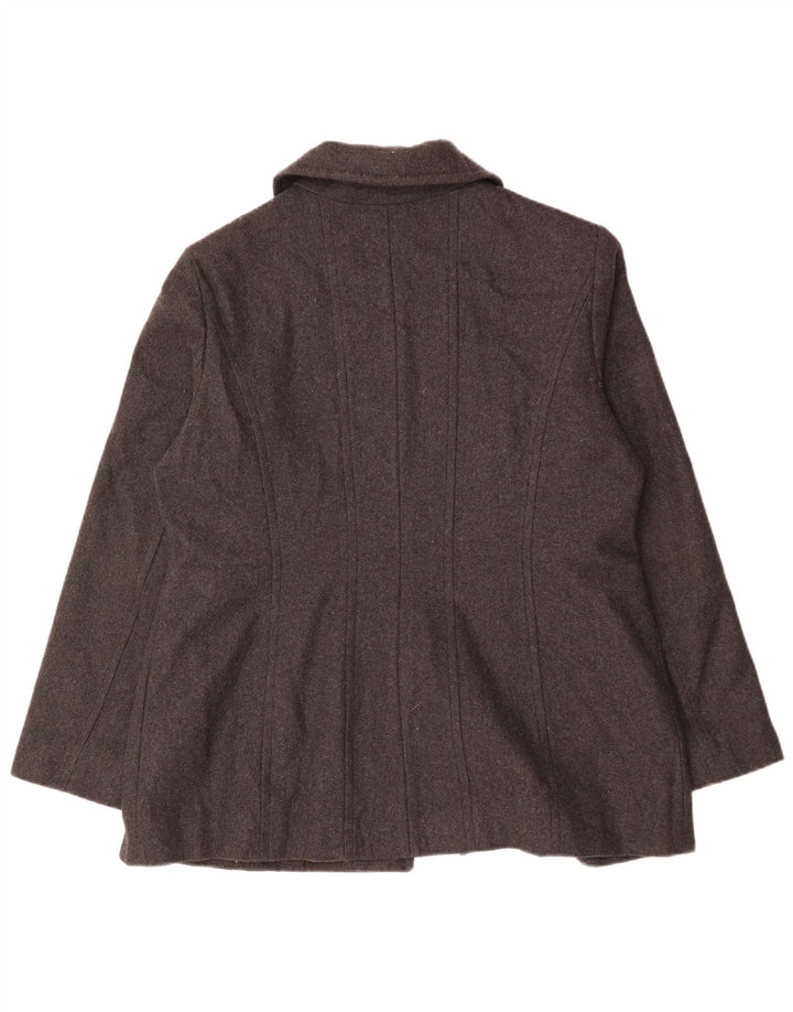 London Fog Damenmantel UK 18 XL Graue Wolle