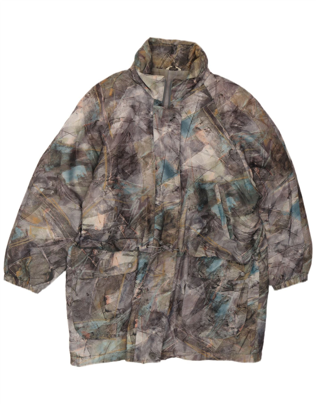 C&A Damen Windjacke mit abstraktem Muster IT 44 Medium Mehrfarbig