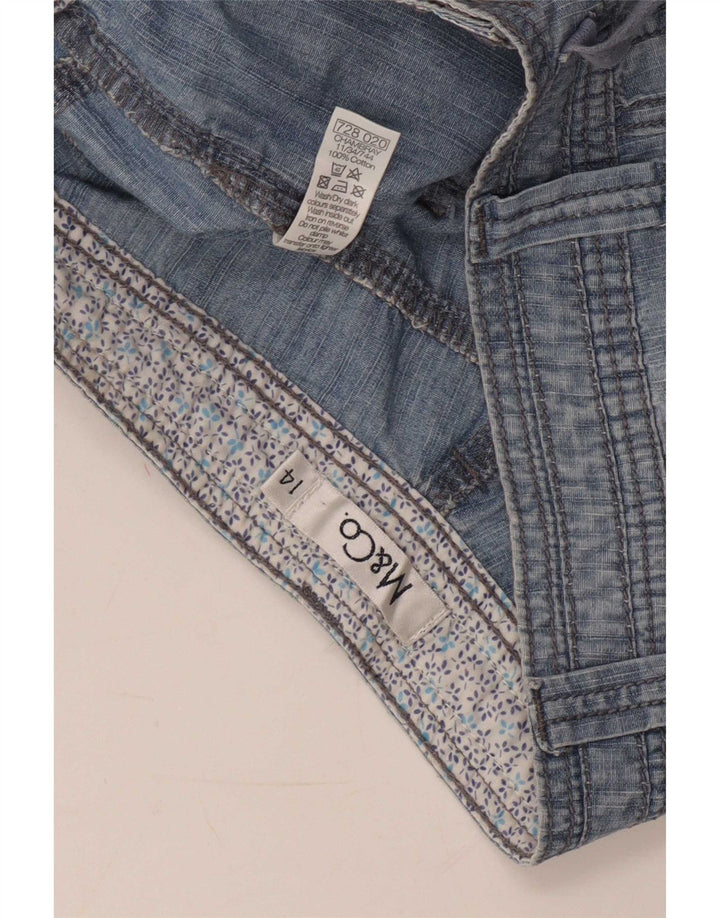 M&Co Damen Bermudashorts UK 14 Large W32 Blaue Baumwolle