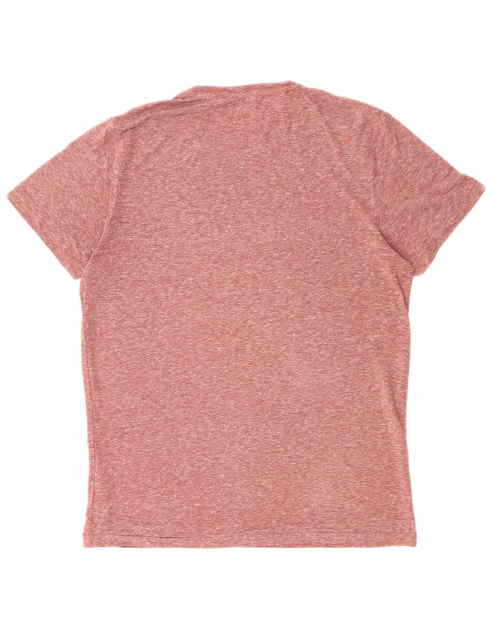 JACK & JONES Herren-T-Shirt mit Grafik, mittleres Burgunderrot, meliertes Polyester