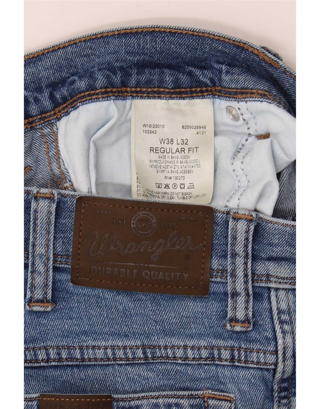 Wrangler Herren-Jeans mit normaler Passform, gerade Passform, W38, L32, Blau, Baumwolle