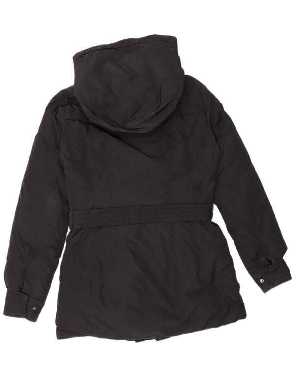 Timberland Wattierter Damenmantel mit Kapuze, UK 10, Small, Schwarz, Polyester