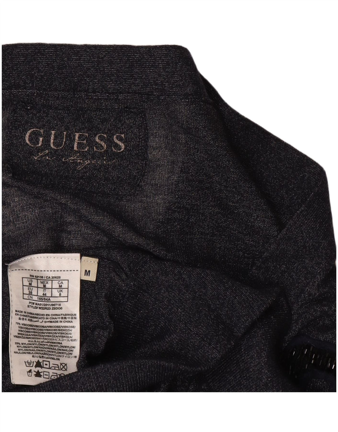 Guess Damen-Cardigan-Pullover UK 14 Mittelmarineblaue Viskose