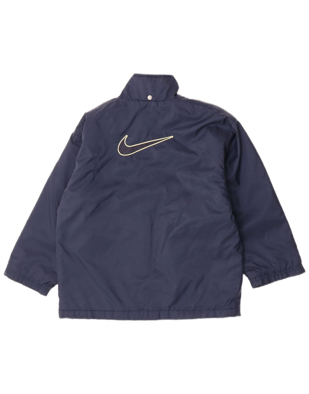 Nike Jungen Windjacke mit Swoosh-Grafik, 8–9 Jahre, Größe S, marineblaues Nylon