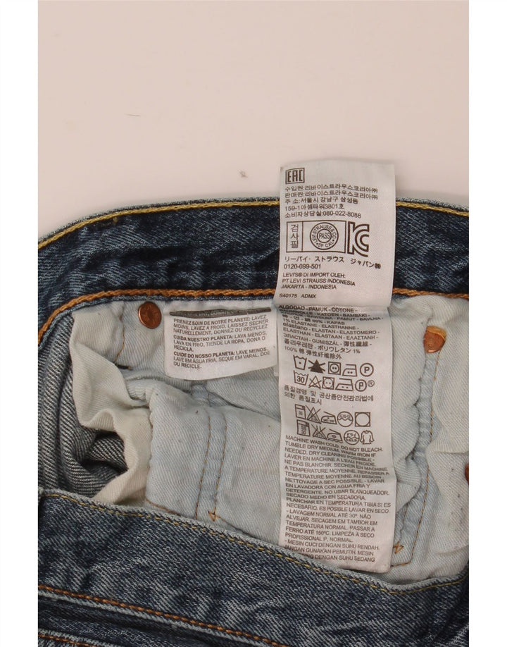 Levi's Herren 501 Straight Jeans W32 L30 Blaue Baumwolle