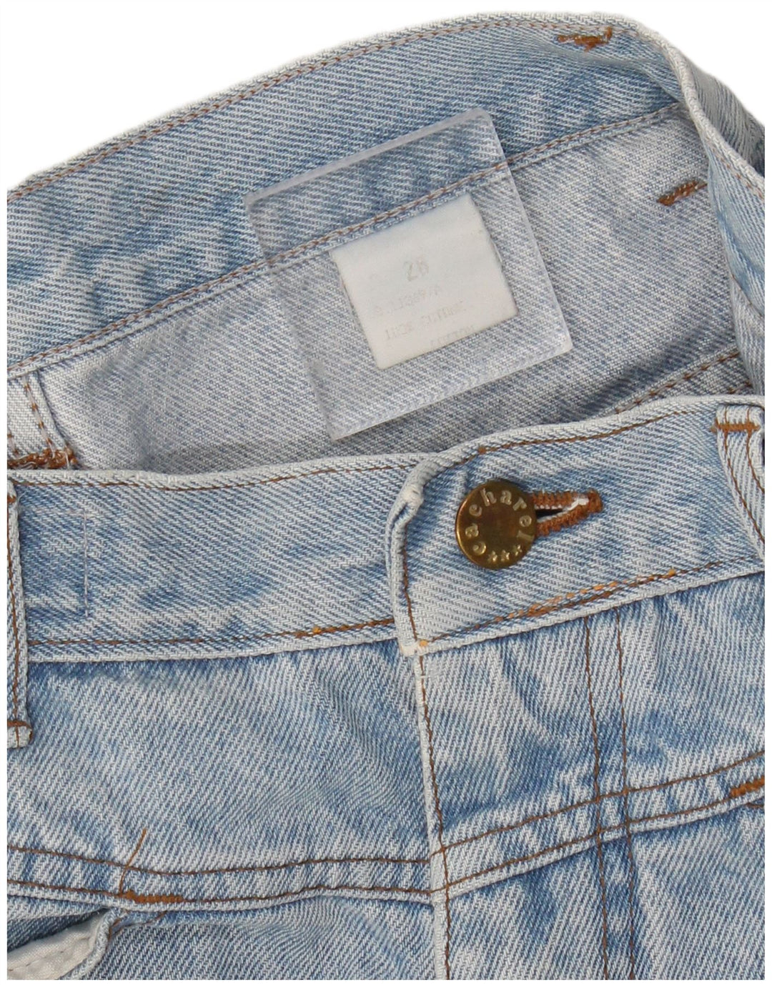 Cacharel Damen High Rise Loose Jeans W28 L29 Blaue Baumwolle