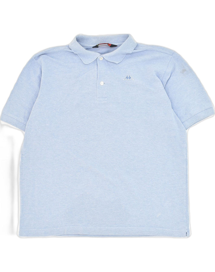 KAPPA Mens Polo Shirt Medium Blue Cotton | Vintage Kappa | Thrift | Second-Hand Kappa | Used Clothing | Messina Hembry 