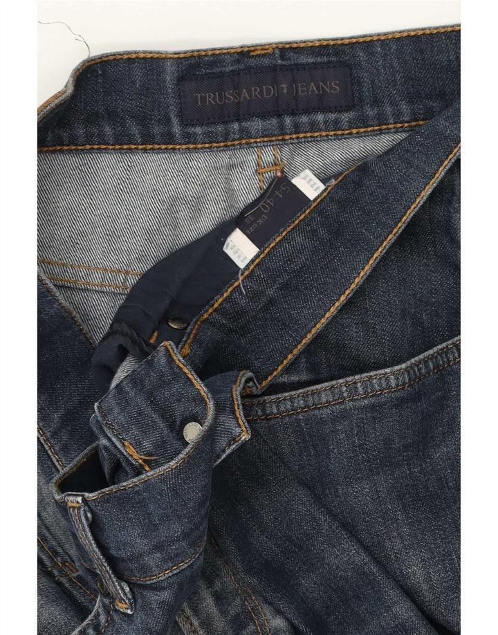 Trussardi Herren Tapered Jeans W38 L29 Blaue Baumwolle