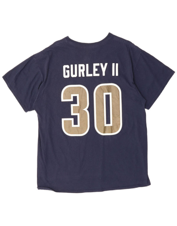 MAJESTIC Herren Todd Gurley II Grafik T-Shirt Top XL Marineblau Baumwolle