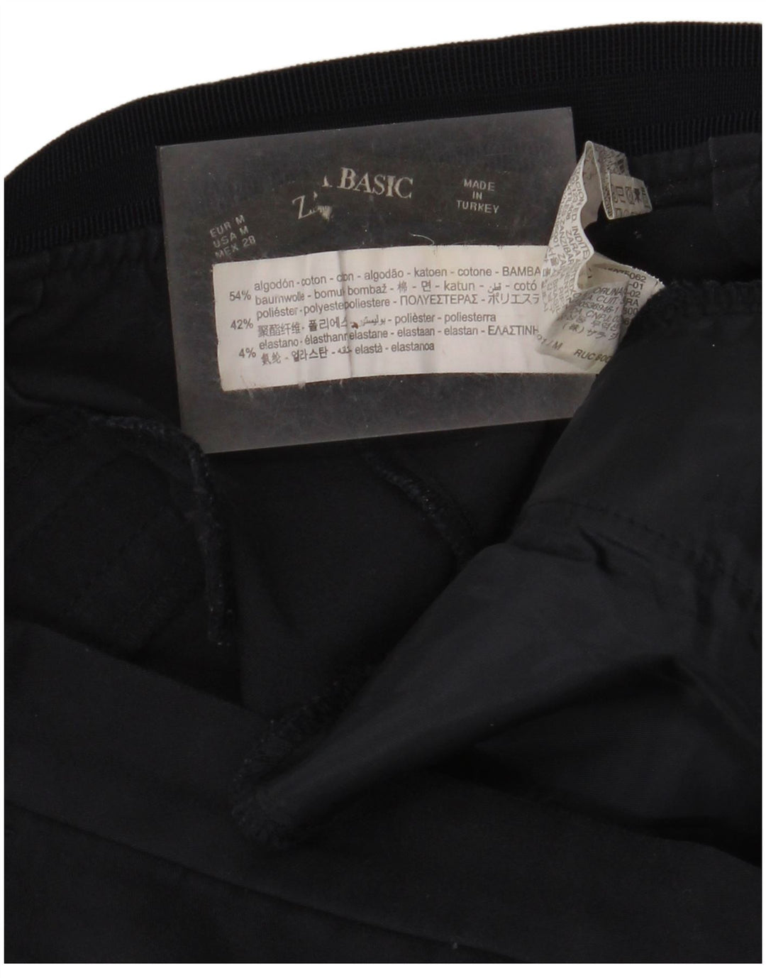 ZARA Slim Chino-Hose für Damen, Größe M, W28, L27, Marineblau, Baumwolle