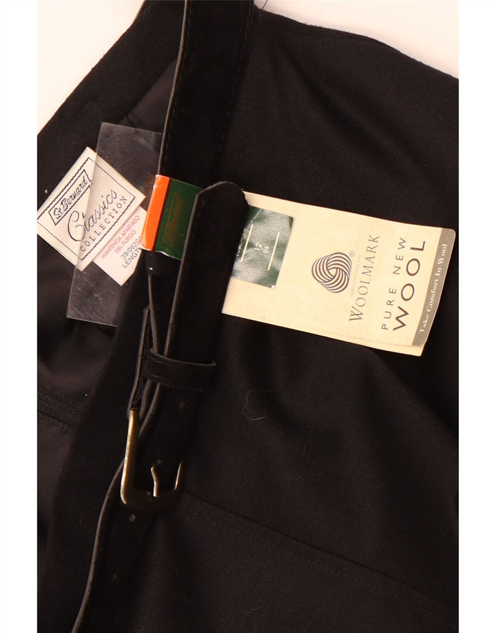 St. Bernard Damen Midirock US 12 Large W30 Schwarze Wolle