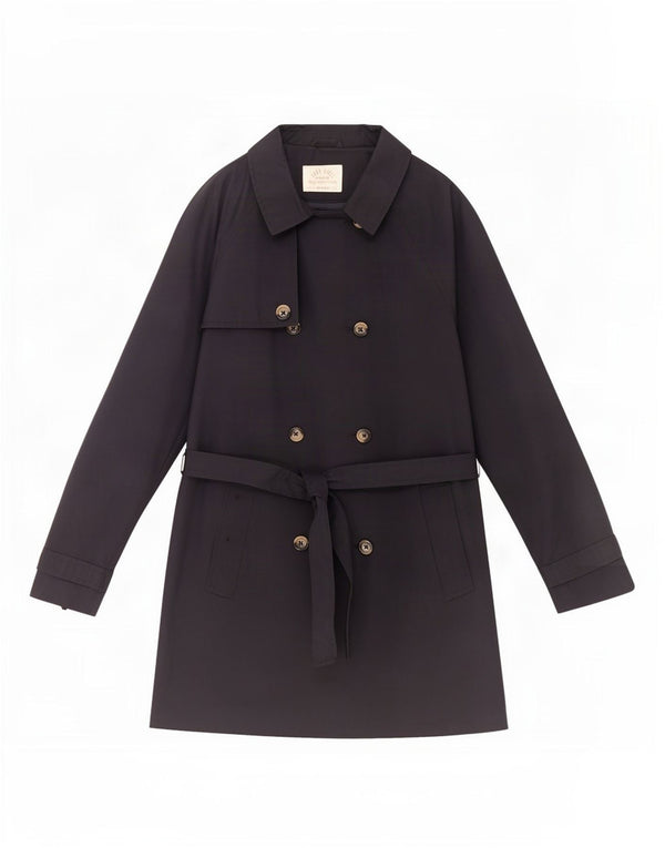 Zweireihiger Trenchcoat von Zara für Mädchen, 13–14 Jahre, Marineblau