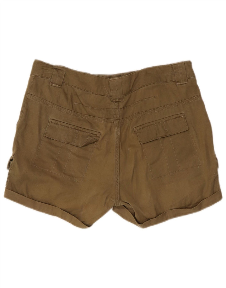 Topshop Damen Cargoshorts UK 8 Small W30 Khaki Lyocell