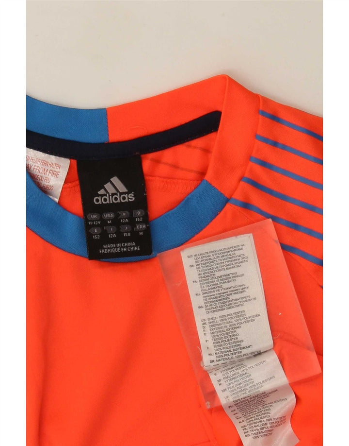 Adidas Predator T-Shirt für Jungen, 11–12 Jahre, orangefarbenes Colourblock-Polyester