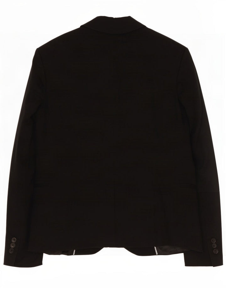 Zara Damen 1-Knopf-Blazerjacke UK 14 Large Schwarz