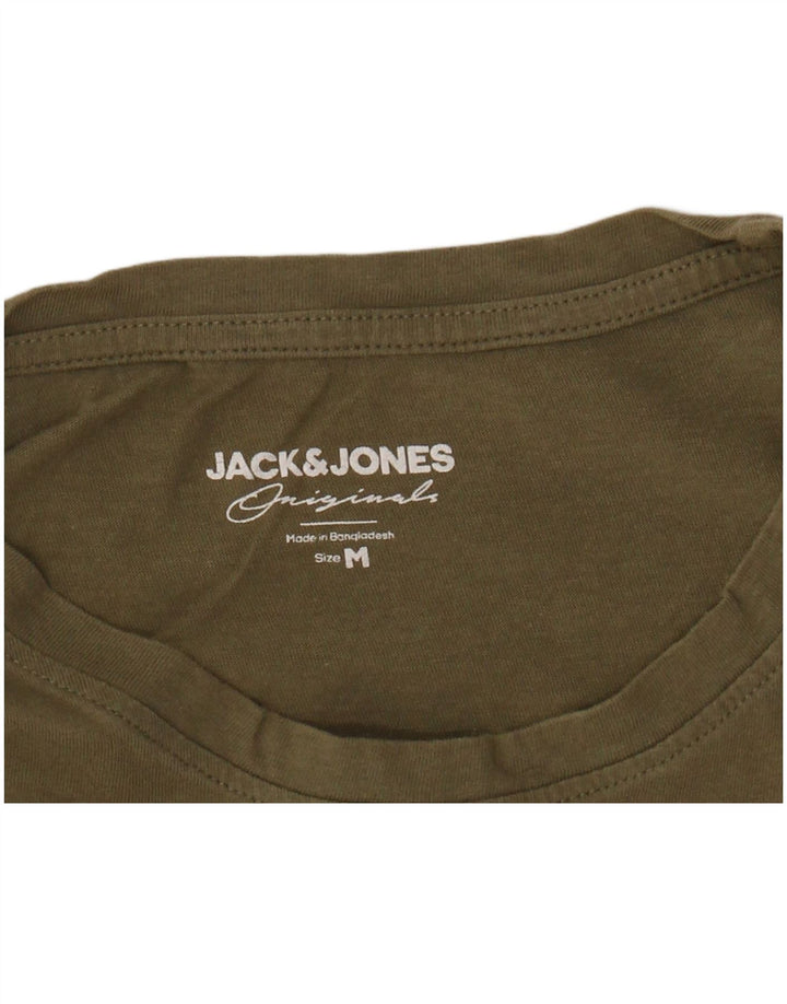 JACK & JONES Herren T-Shirt Top Medium Khaki Baumwolle