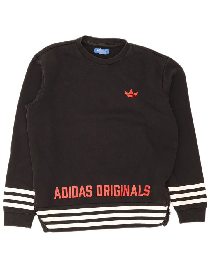 Adidas Herren Graphic Sweatshirt Pullover Small Schwarz Baumwolle