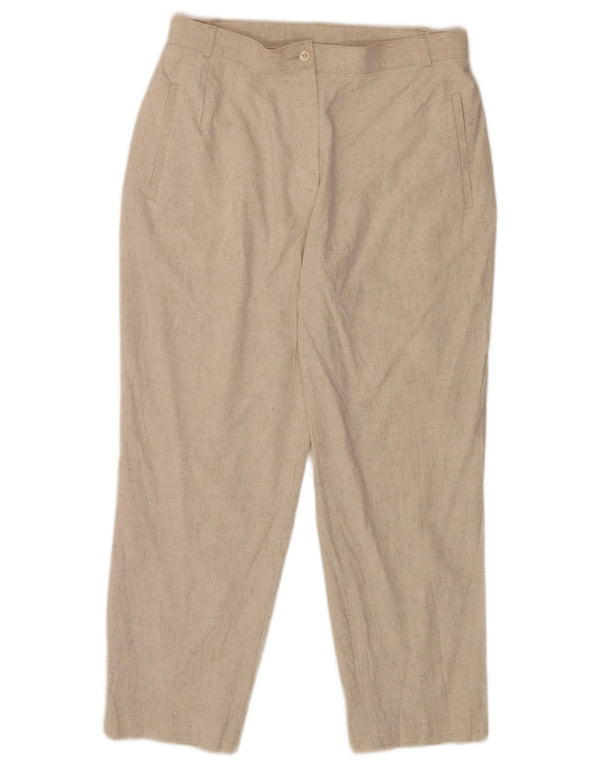 Marks & Spencer Damen Tapered Casual Hose UK 14 Medium W30 L26 Beige