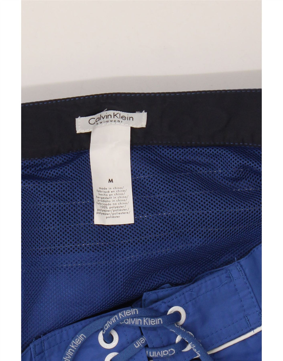Calvin Klein Herren-Badeshorts aus mittelblauem Polyester