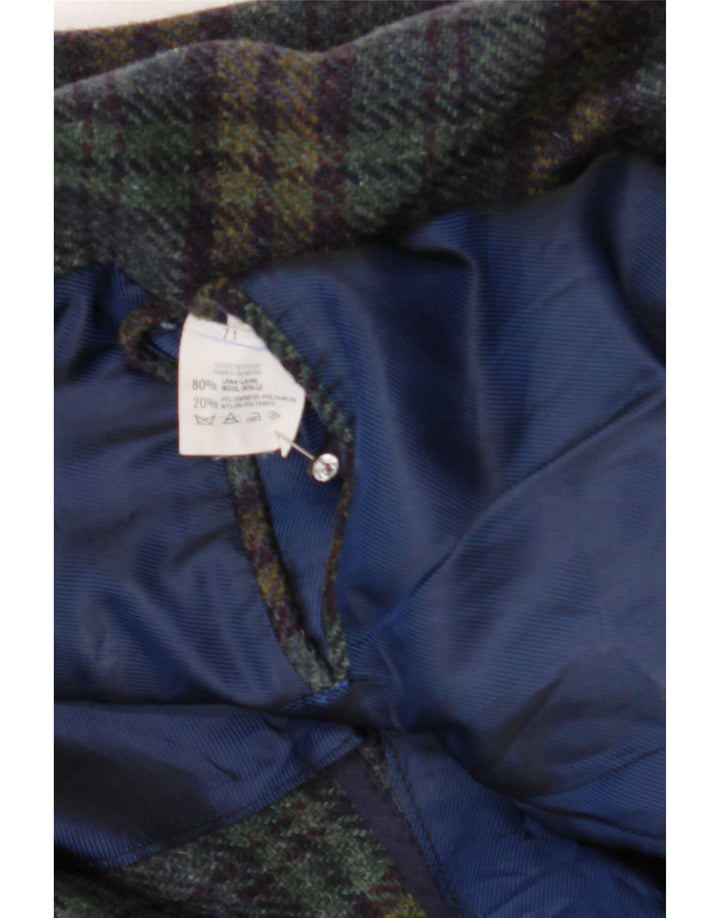Vintage Herren-Blazer mit 2 Knöpfen, IT 50, große marineblaue Karowolle