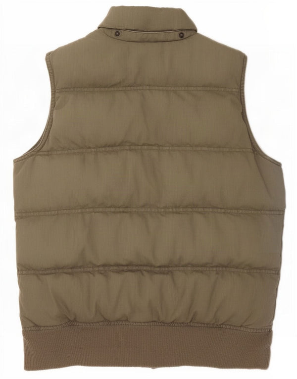 Fat Face Damen Wattierte Weste UK 10 Small Khaki Baumwolle