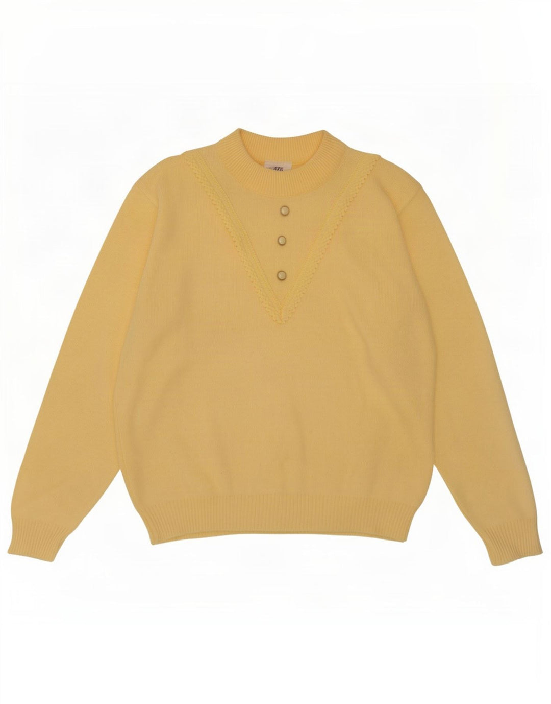 Snatch Damen-Pullover mit Rundhalsausschnitt, UK 14, mittelgelbes Acryl