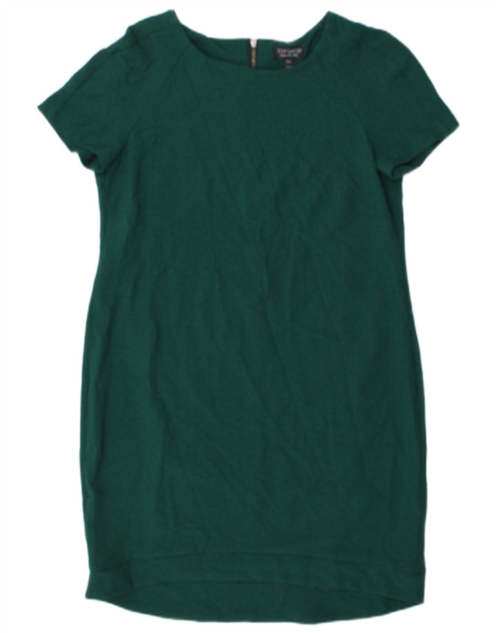 Topshop Damen Etuikleid UK 10 Small Grün Polyester