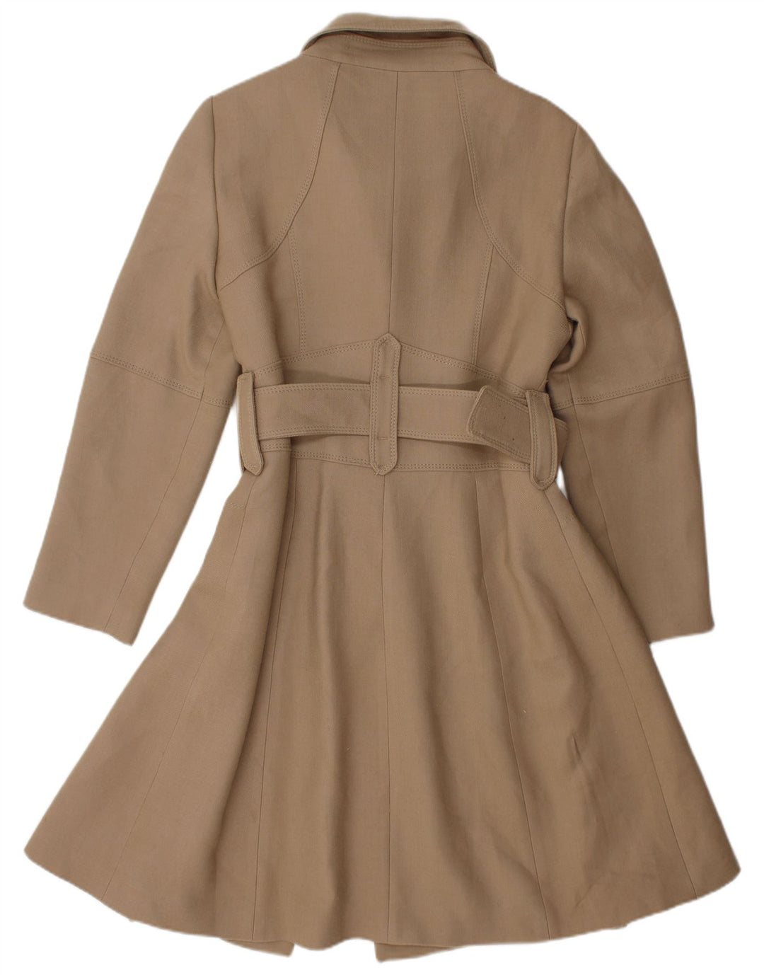 Zara Damen Mantel UK 14 Large Beige Wolle