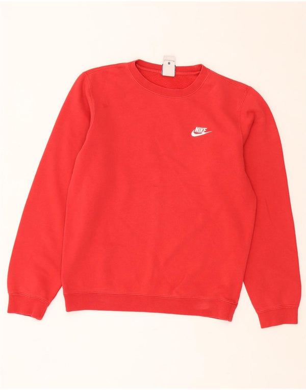 NIKE Herren-Sweatshirt-Pullover, klein, rote Baumwolle