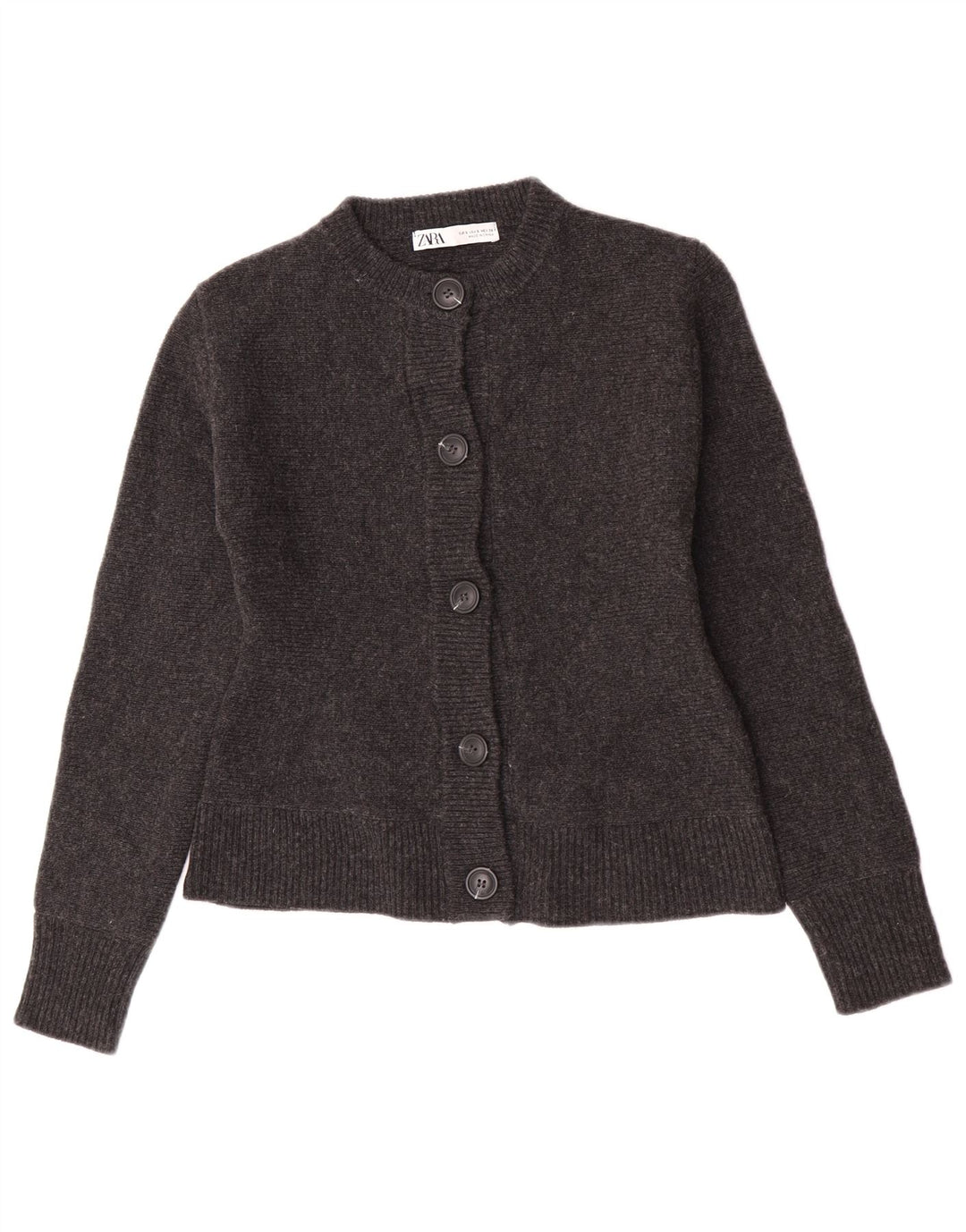 Zara Damen-Cardigan-Pullover UK 10 Small Grau meliert