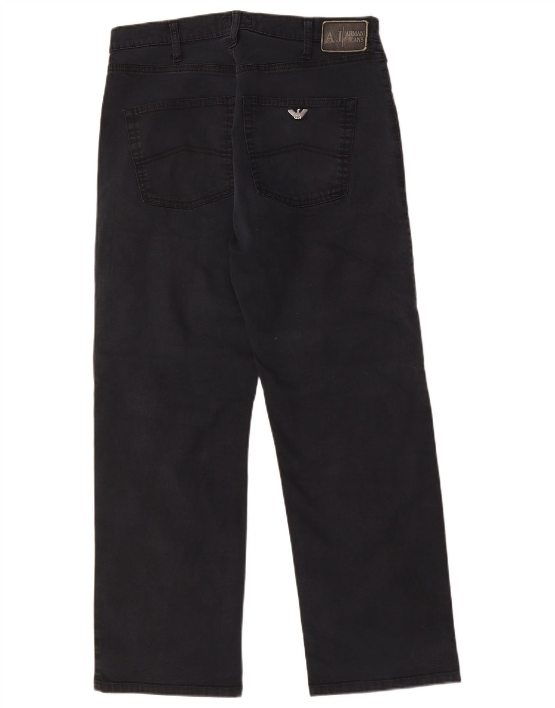 Armani Herren Straight Jeans W32 L28 Schwarze Baumwolle