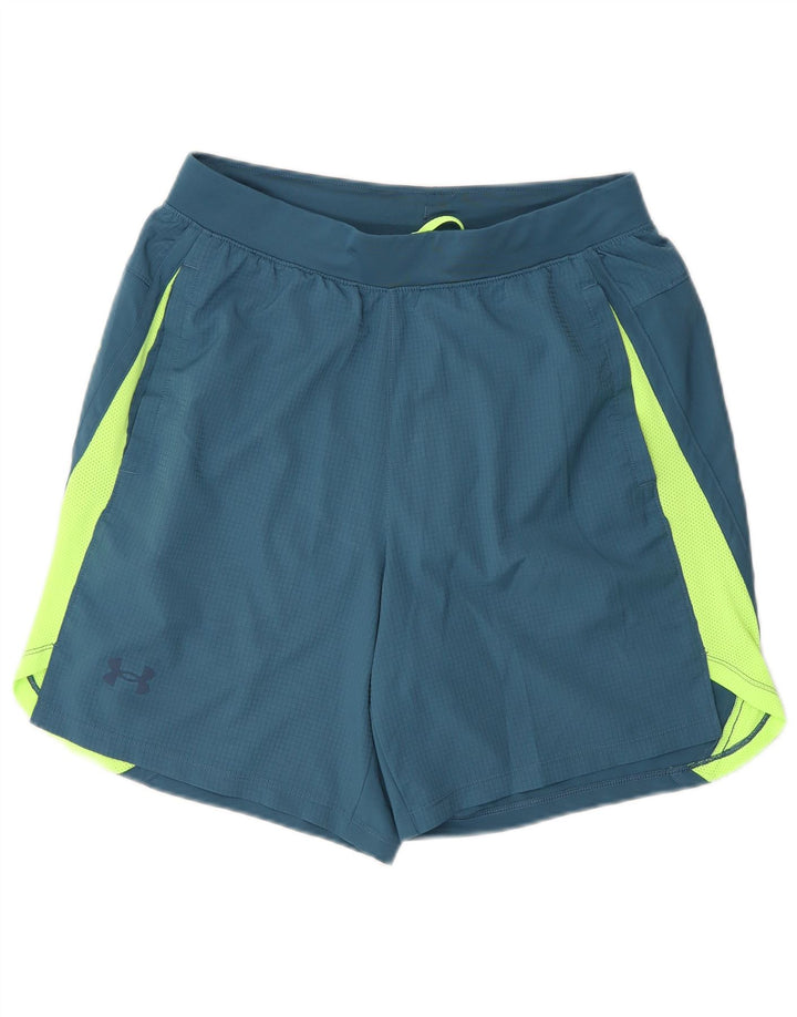 Under Armour Herren-Sportshorts aus mittelblauem Colourblock-Polyester