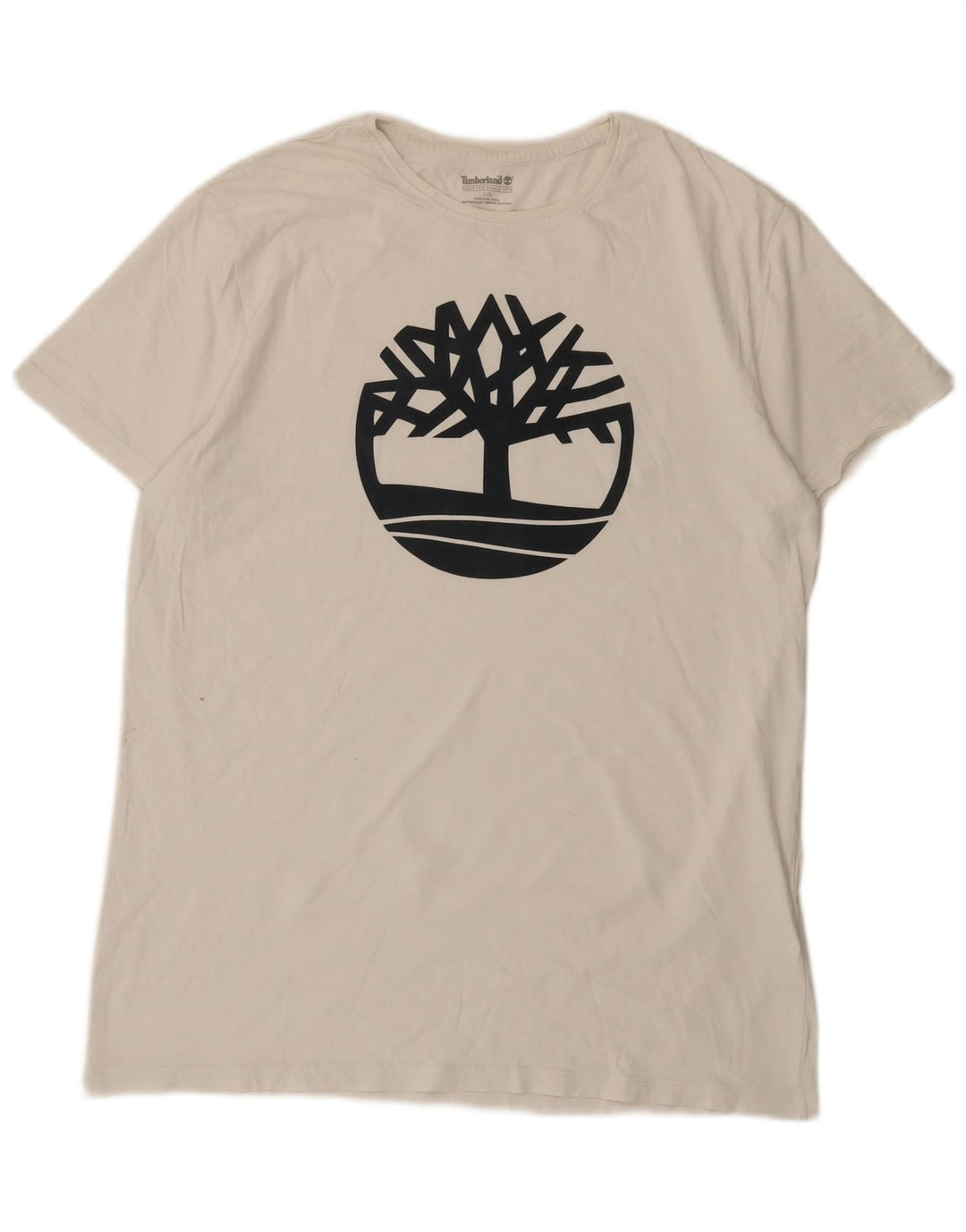 Timberland Herren-T-Shirt mit Grafik, groß, aus weißer Baumwolle
