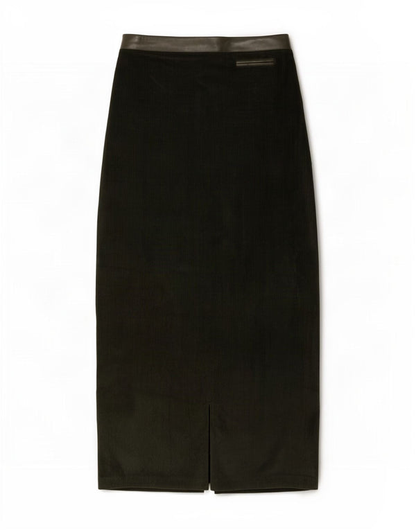 Aria Damen Maxi-Cordrock UK 12 Medium W28 Grün Tencel