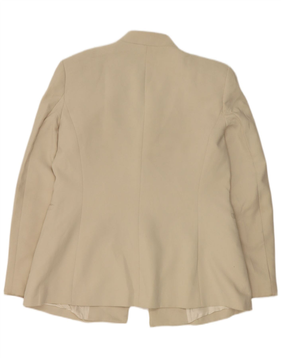 Zara Damen Blazer Jacke UK 18 XL Beige Polyester