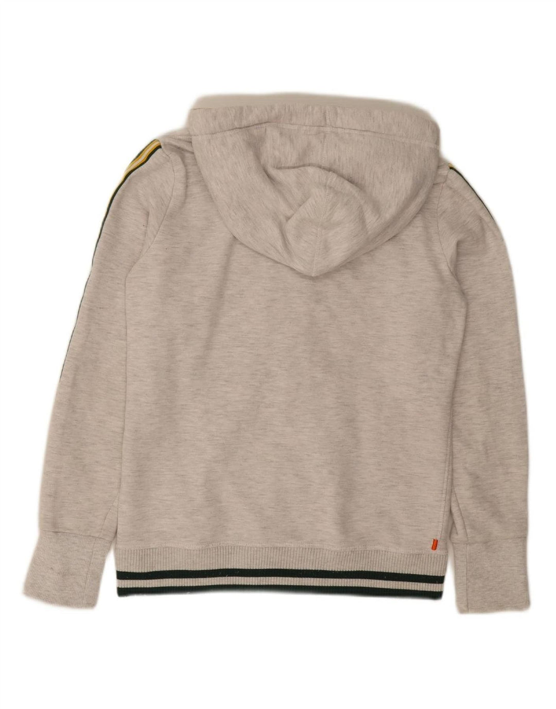 SUPERDRY Womens Graphic Zip Hoodie Sweater UK 12 Medium  Grey Flecked
