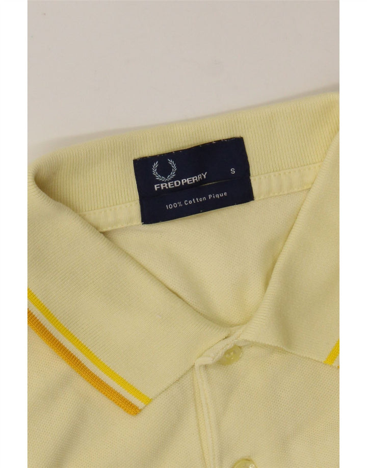 FRED PERRY Herren-Poloshirt, kleine gelbe Baumwolle