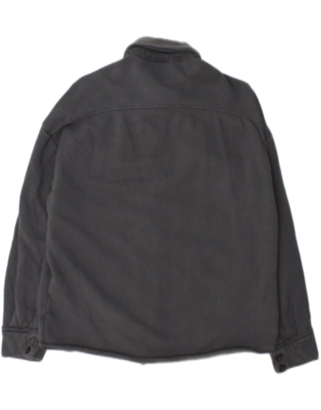 Dkny Damen-Overshirt, übergroßes Hemd, UK 2 2XS, graue Baumwolle