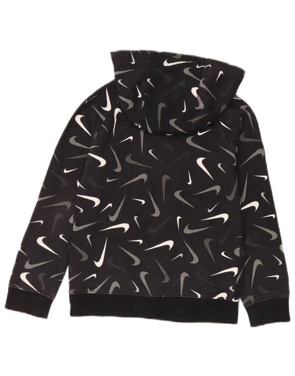Nike Jungen-Pullover mit grafischem Kapuzenpullover, 8–9 Jahre, Größe S, schwarze Baumwolle