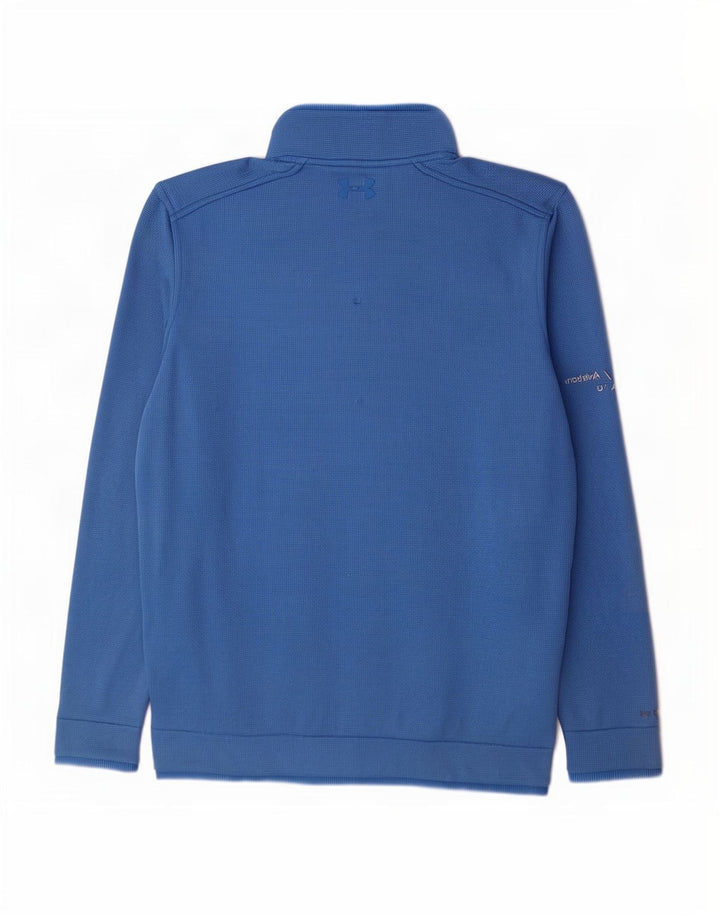 Under Armour Herren-Sweatshirt mit Reißverschluss am Hals, mittelblaues Polyester