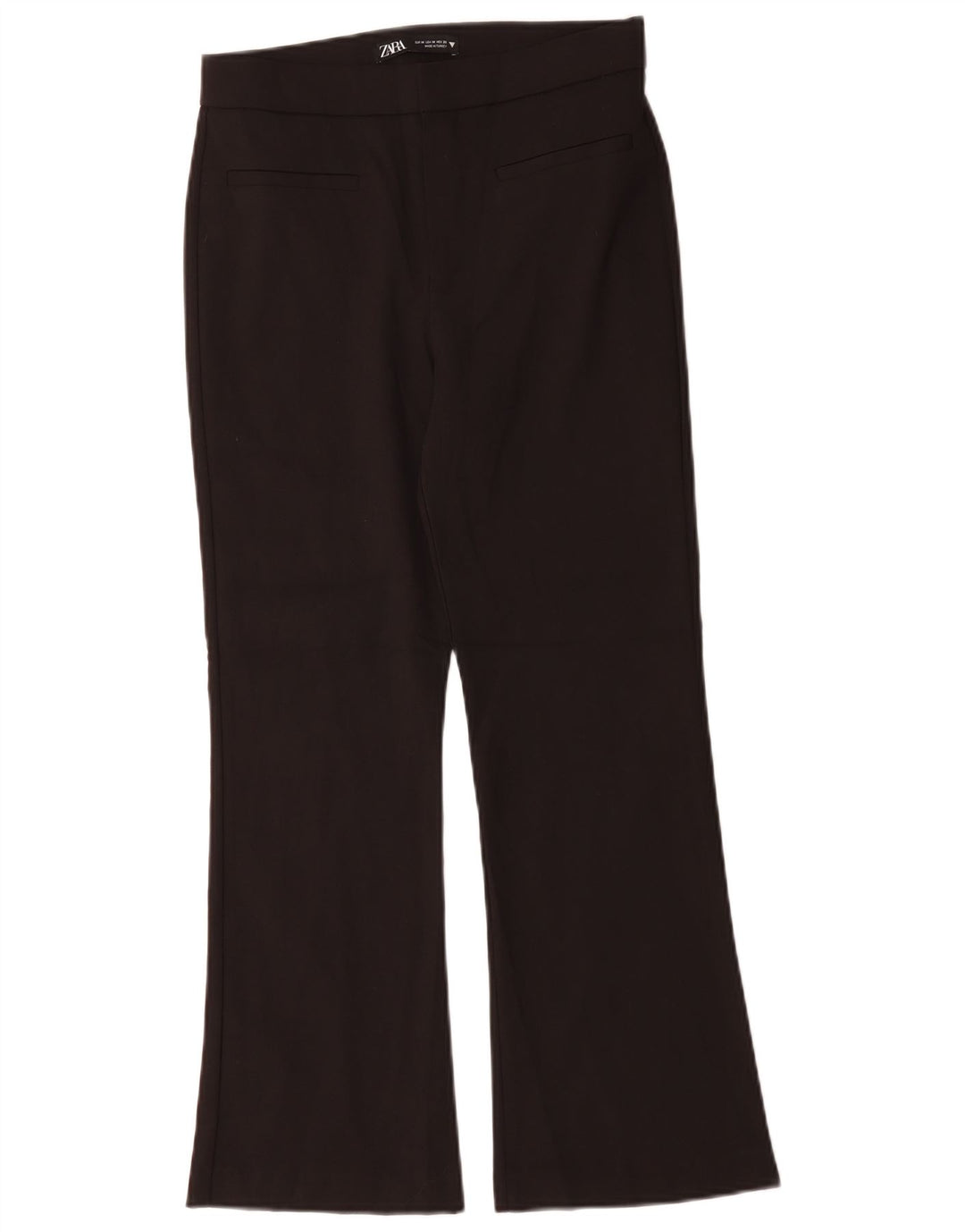 Zara Damen Bootcut Freizeithose Medium W28 L26 Schwarze Baumwolle