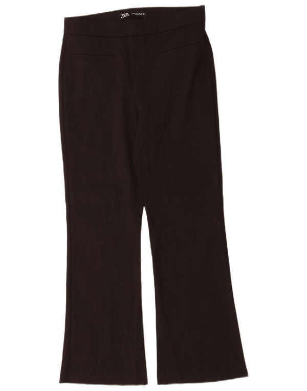 Zara Damen Bootcut Freizeithose Medium W28 L26 Schwarze Baumwolle