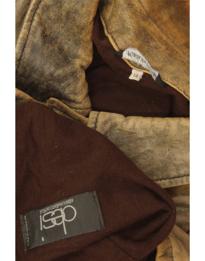 Desi Herren-Lederjacke, UK 38, mittelbraunes Leder